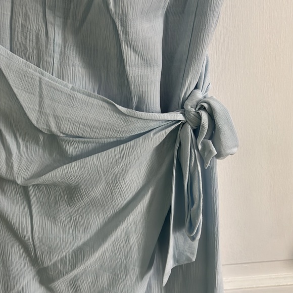 Hello Molly Linen Wrap One Shoulder Dress NWOT - Picture 2 of 6